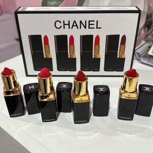 CHANEL Lipstick Collection - Bold Red and Pink Hues
